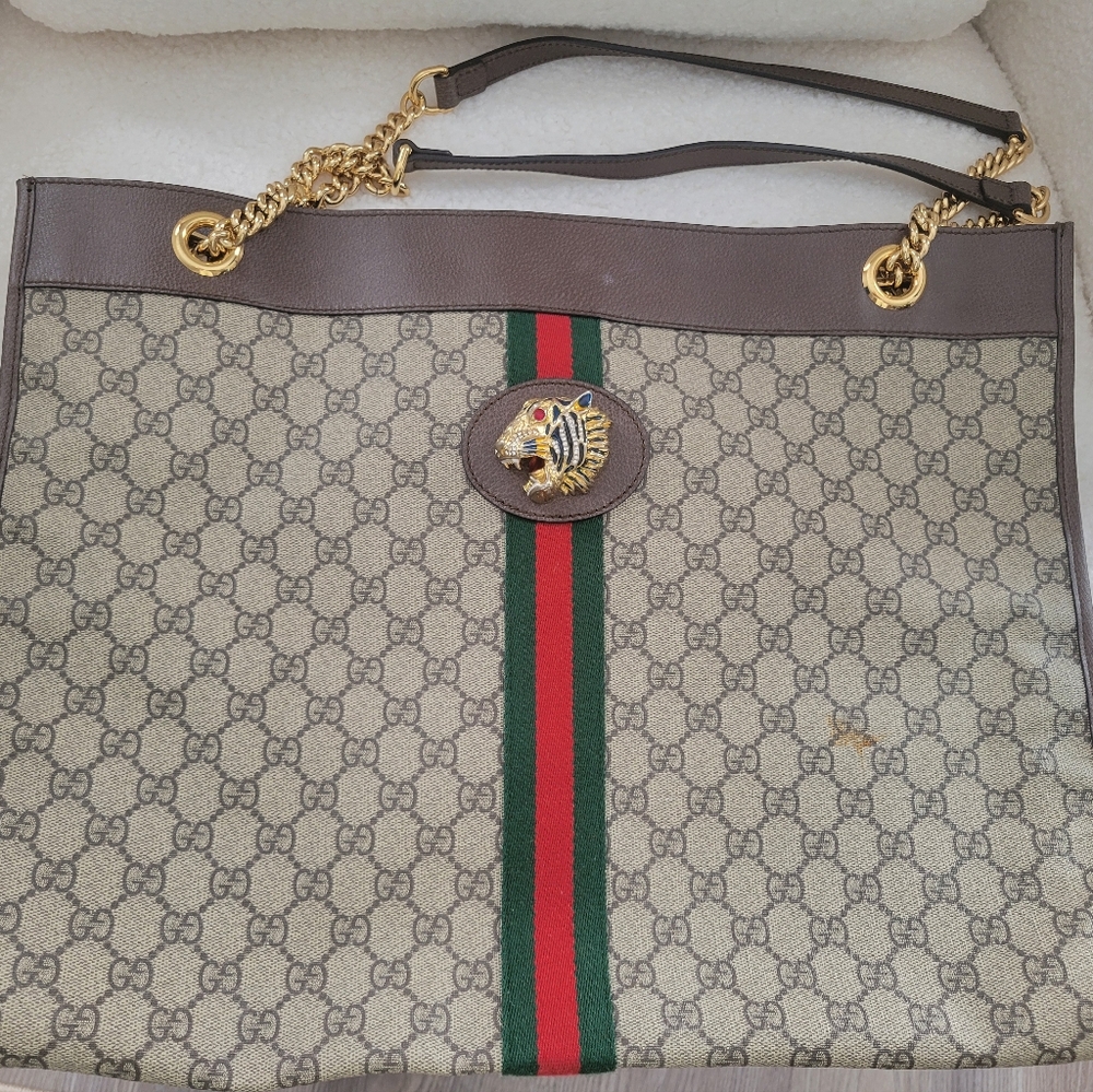 Gucci  Accents Authentic Rajah tote Made in ltaly